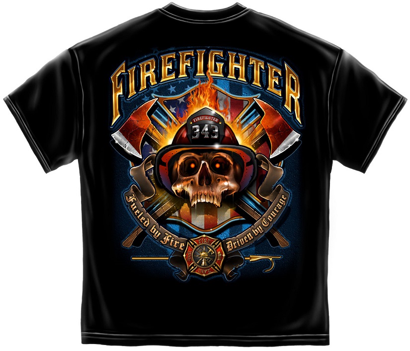 Firefighter Driven by Courage Tee Shirt
