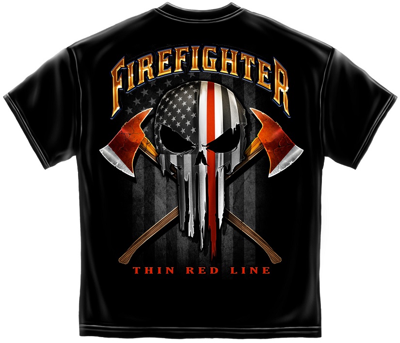 Firefighter Crossed Axes Tee Shirt