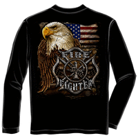 Firefighter Eagle and Flag Shirt