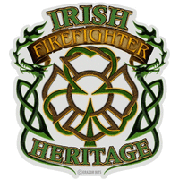 Irish Heritage Firefighter Decal