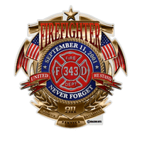 Never Forget Firefighter Decal