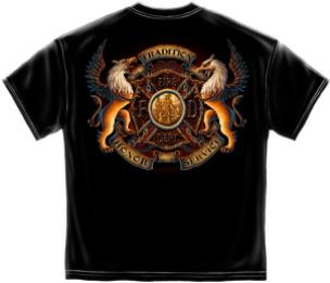Firefighter Coat of Arms T Shirt