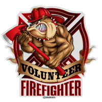 Volunteer Firefighter Dog Decal